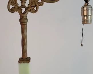 vintage  art deco Jadeite/uranium glass floor lamp
