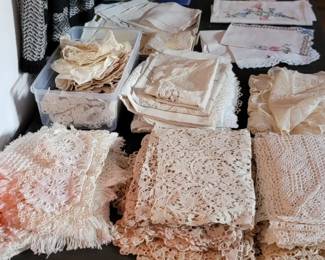 vintage linens and doilies