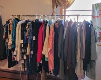ladies clothing, aprons, shoes...a room full!