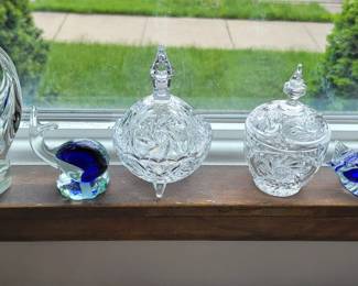 crystal decor, paperweights