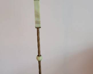 vintage art deco jadeite/uranium glass floor lamp