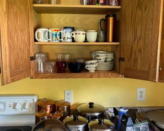 Copper, Revere ware pots and pans