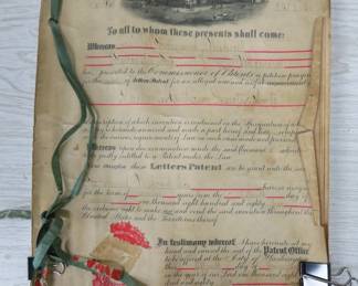 1884 Patent for Farm Machine to gather insects and plants