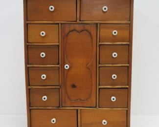 Primitive wall cabinet, spice box