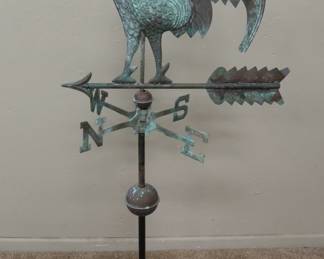 Copper weathervane, rooster