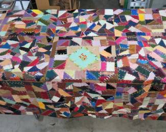 Crazy quilts, 12 quilts in auction