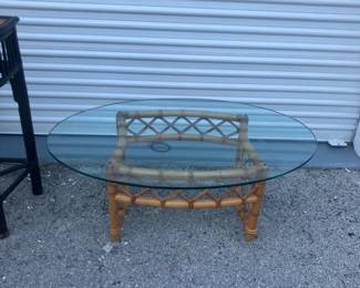 glass top coffee table