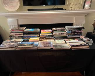lots of coffee table books .. our client loved to read