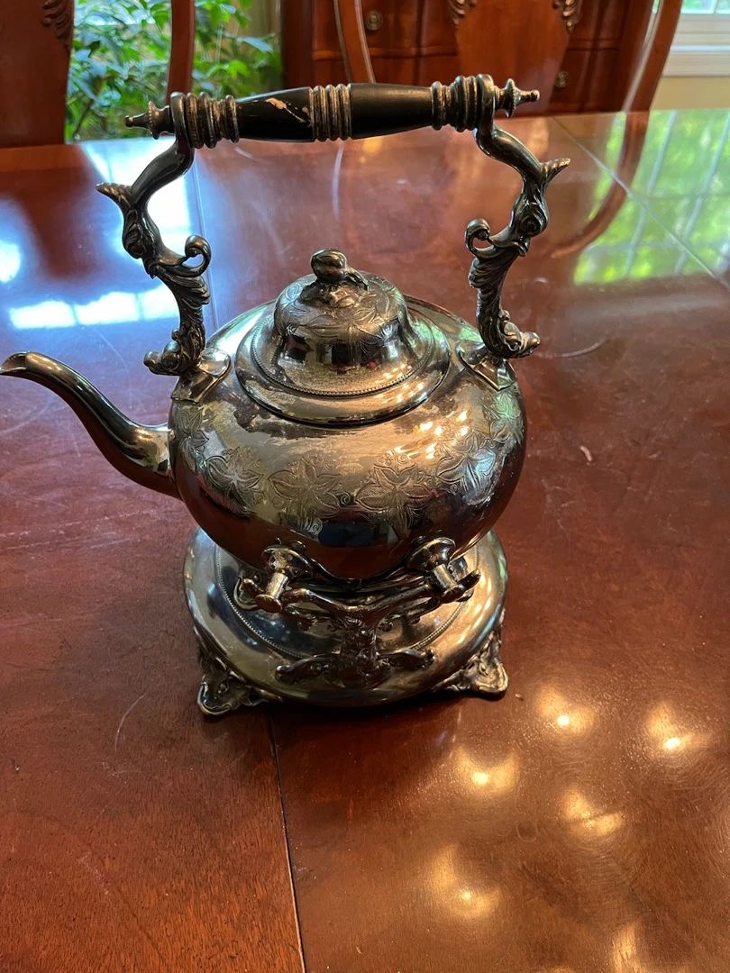  01 Antique Victorian Teapot With Stand