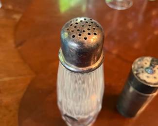 Crystal Salt Shaker And Italian Pepper Grinder