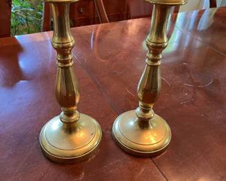 Antique Solid Brass Candlesticks