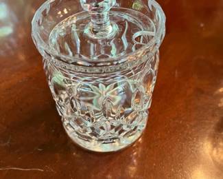 Cut Glass Sugar Bowl With Lid