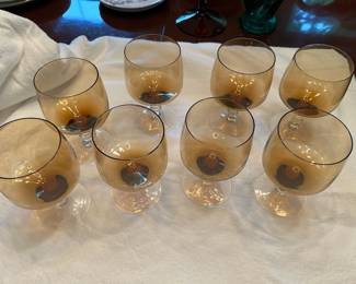 Eight Brown Goblets