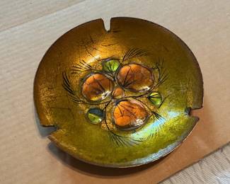 Copper Enamel Ash Tray