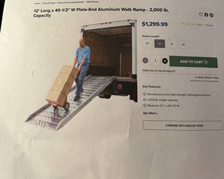 Aluminum Walk Ramp 12ft Long