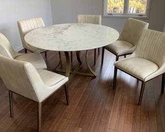  05 Marble Dining Table And Chairs