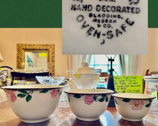 Franciscan (old mark) Desert Rose 3-pc bowl set