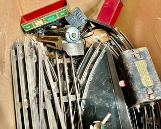 A very old Marx train set with track