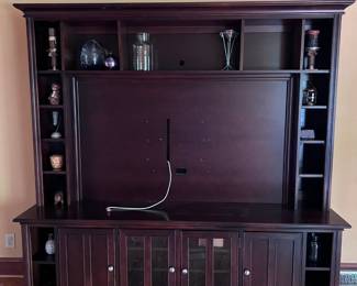 Entertainment Center $399 with espresso finish.