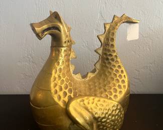 Brass dragon wood stove steamer/humidifier