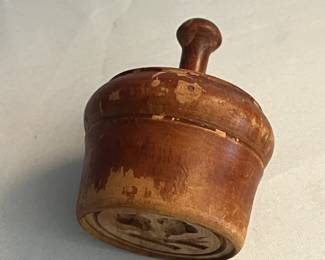 Antique butter wood stamp-mold