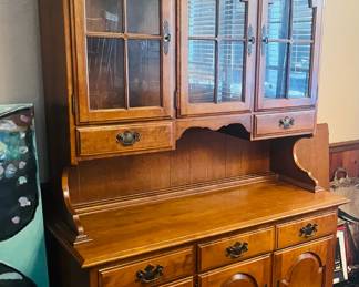 Ethan Allen China Cabinet with Hutch, 50" x 20" x 73"  $350