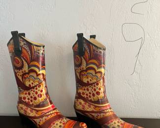 Cowboy rain boots, Size 9