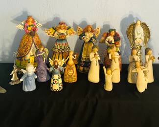 Variety of angels, including Jim Shore figurines