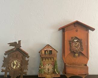 Variety of Cuckoo Clocks