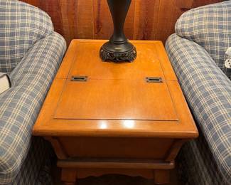 Large vintage dough box end table. $65 (we have 2 small tables also: $45/each)