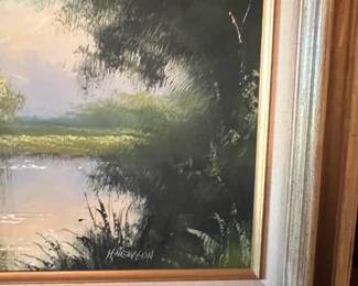 1 of 3: Original painting by the leader and founder of the group of African American Florida Artists known as Highwaymen, Harold Newton. Signed 18 x 24 painting on canvas board. To be auctioned during the estate sale. Current bud: $4,100