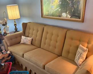 SOLD: Sofa measures 78"L x 36"W. $60