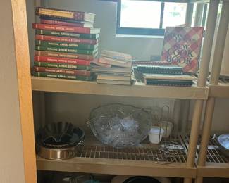 Small kitchen appliances, cookbooks