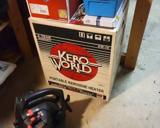 Kerosene heater, gas blower 