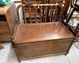 Vintage Wood Toy Box/Bench