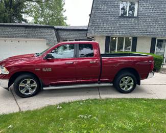 2014 Dodge Ram quad cab. Hemi. Bad odometer. 70000 miles. (Deer damage on passenger side)
