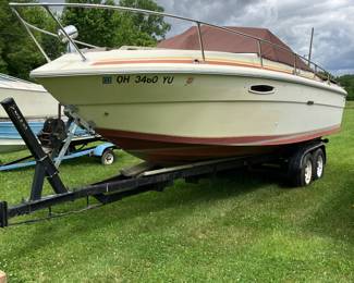  1981-22.5 ft Sea Ray 198 hp Mercruiser. Newer tires on trailer.
