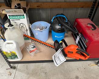 Black & Decker Trimmer, NEW Craftsman Toolbox, Lawn & Garden Sprayer