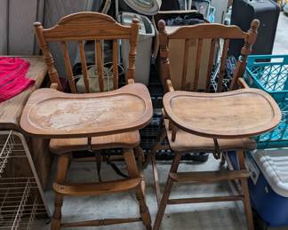 Vintage Wood High Chairs