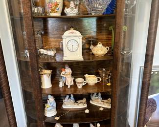 Antique Bowed Window Hutch, Glassware, Collectables