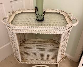 Wicker Tea Cart