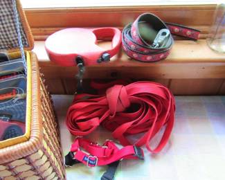 Doggie supplies - leashes, gates and dog beds