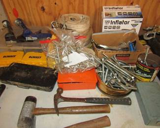 hardware, drill bits, hammers, and more