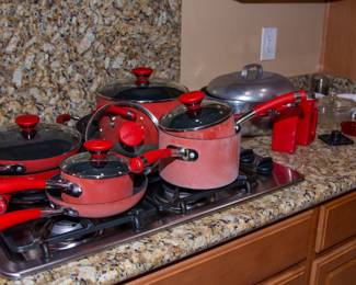 Assortment of pots and pans 