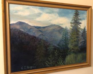 Grandfather Mountain Painting by Local Artist Laura Lee Wilfong (1905-1980)
She was very involved in the HMA