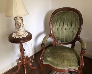 One of Two Victorian Chairs