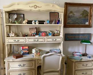 Henry Link desk with hutch and chair