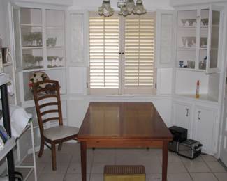 Dining table from Denmark, seats 12 with leaf