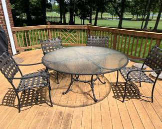 patio table and 4 chairs