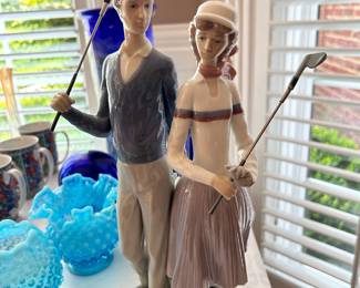 Lladro golfing couple